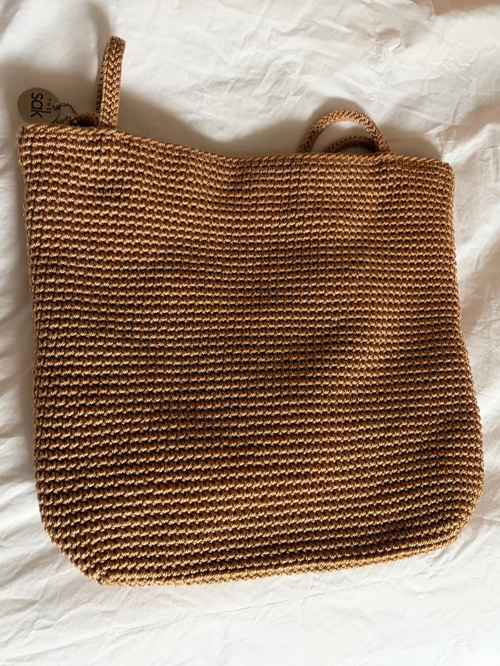 Vintage 90s 2000s the Sak Woven Tote Bag in Beige - Picture 3 of 4